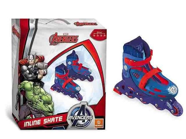 avengers-pattini-in-linea-misura-33-36-regolabili-mondobiciclette-monopattini-pattini-e-skate cirinaro