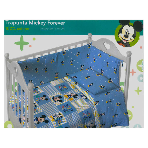 Trapunta lettino-baby-Mickey-Forever-di-Caleffi CIRINARO